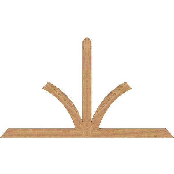 Ekena Millwork Richland Timber Gable Bracket, Western Red Cedar, 108"W x 63"H x 3 1/2"D x 5 1/2"F, 14/12 Pitch GBW108X63X0406RIC00SWR - main
